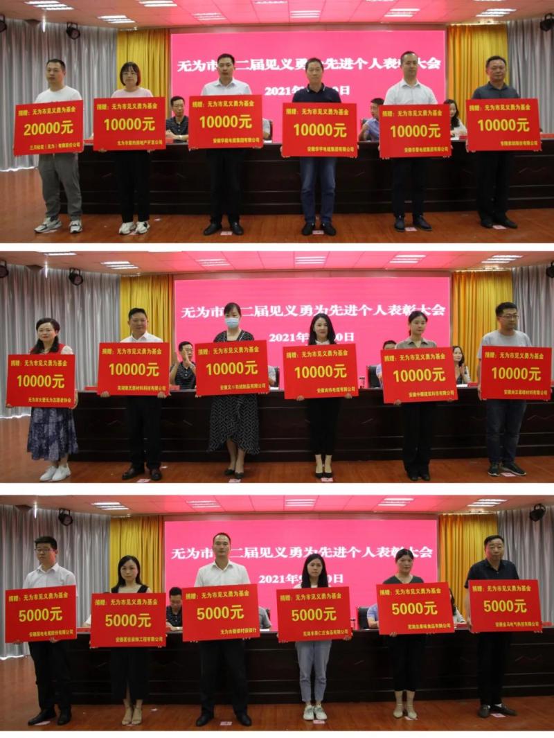 无为市举行第二届见义勇为先进个人表彰大会